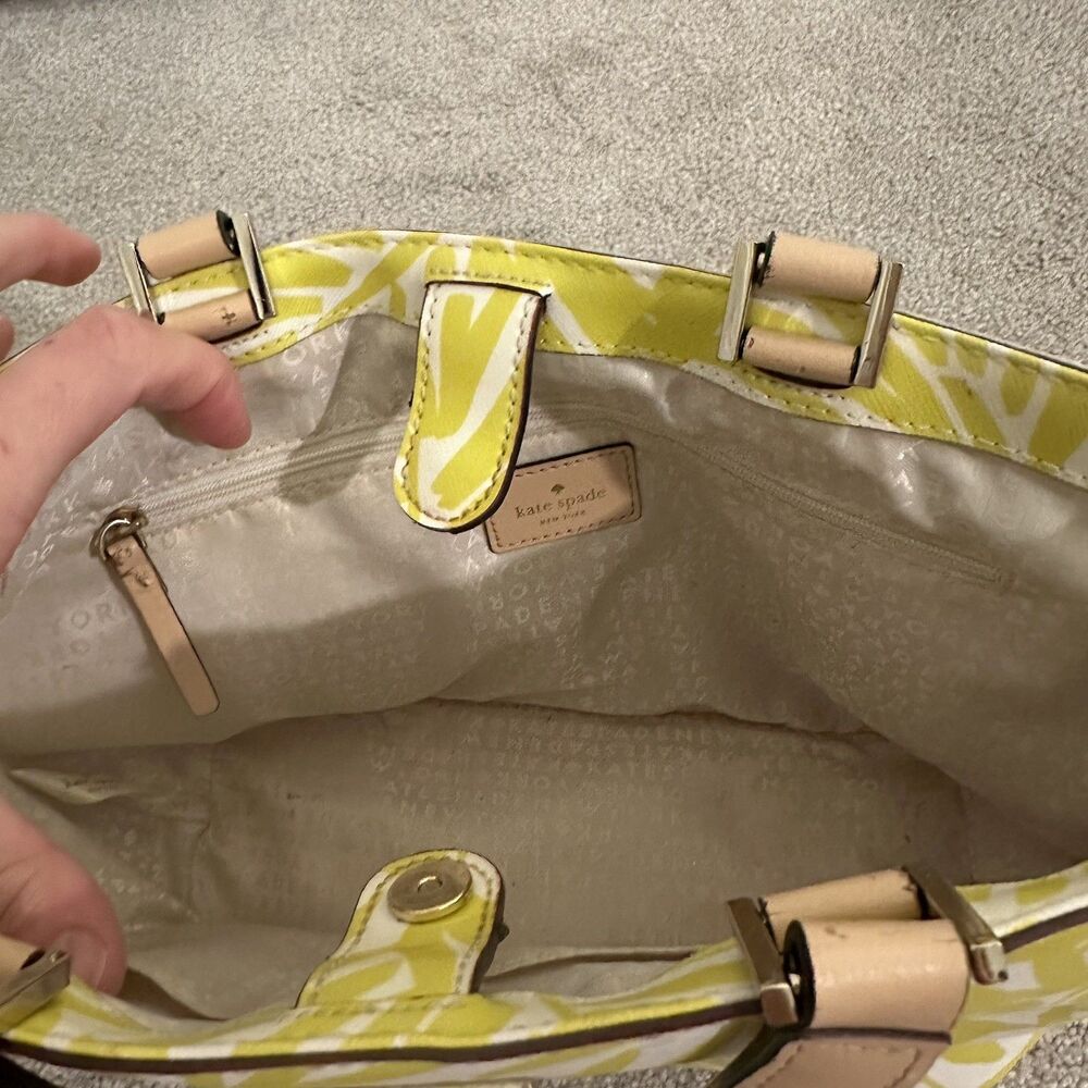 Kate Spade NewYork Yellow Grant Street Jules Grainy Vinyl Leather Tote - Picture 10 of 11